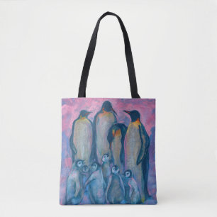 Tote Bag Penguins empereurs, Oiseaux de l'Antarctique Paren