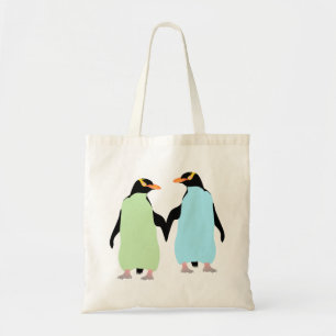 Tote Bag Penguins gay pride tenant les mains