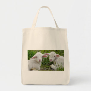 Tote Bag Pensée animale de bébé jumeau d'agneau à vous