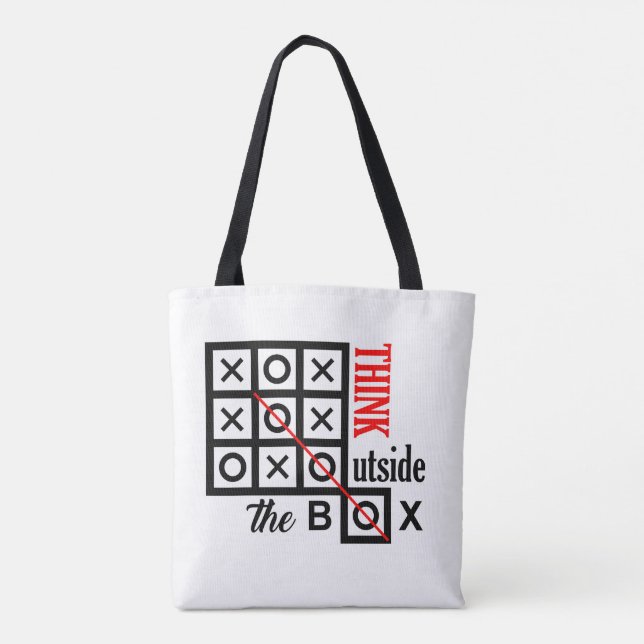 Tote Bag penser extérieur boîte de texte message smart tic  (Dos)