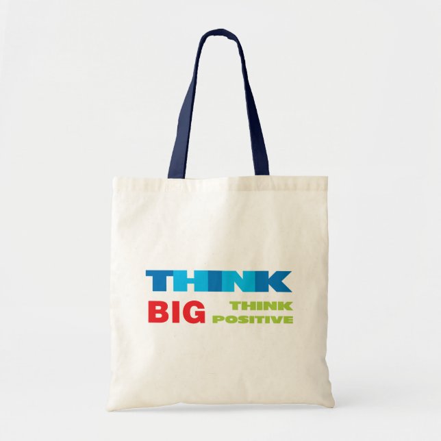 Tote Bag Penser grand et positif (Devant)