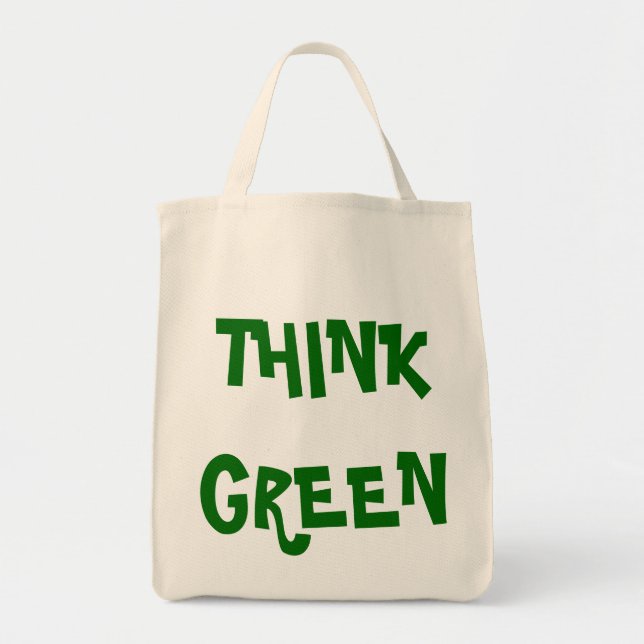 TOTE BAG PENSER VERT (Devant)