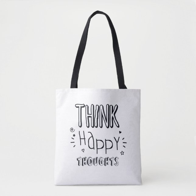 TOTE BAG PENSEZ À DES PENSÉES HEUREUSES (Devant)