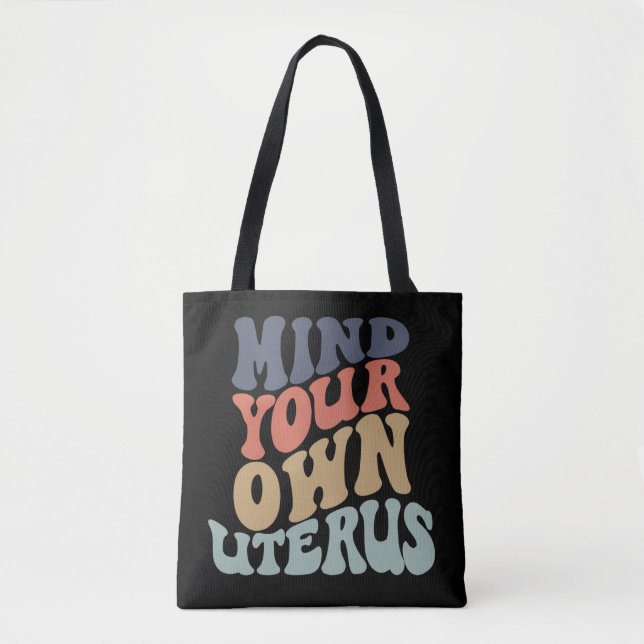 Tote Bag Pensez à votre propre utérus féministe (Devant)