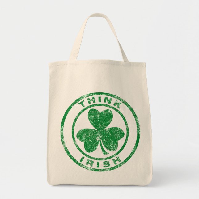 Tote Bag Pensez l'irlandais (Devant)