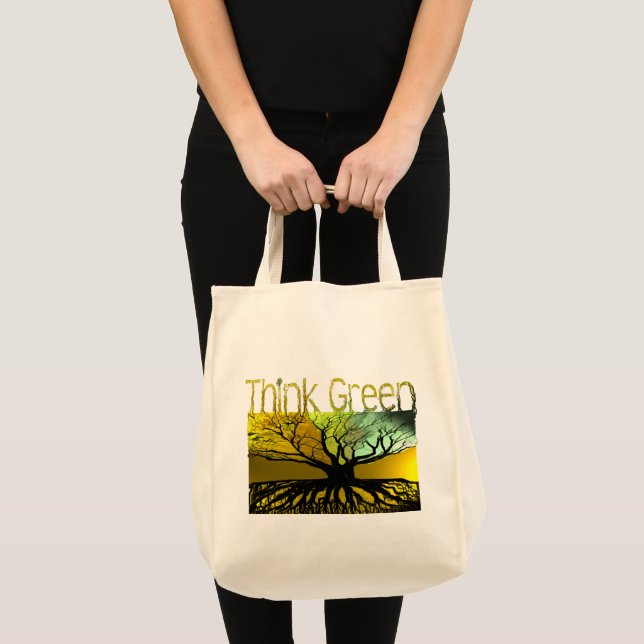 Tote Bag Pensez vert (Devant (produit))
