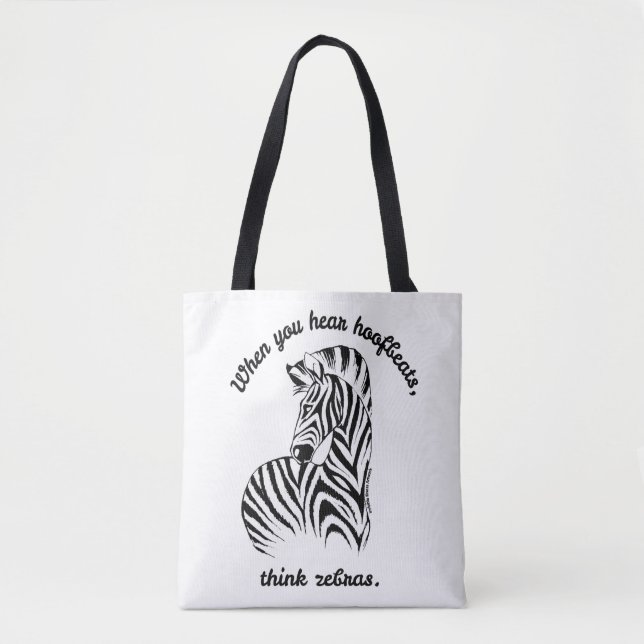 Tote Bag Pensez Zèbres (Devant)