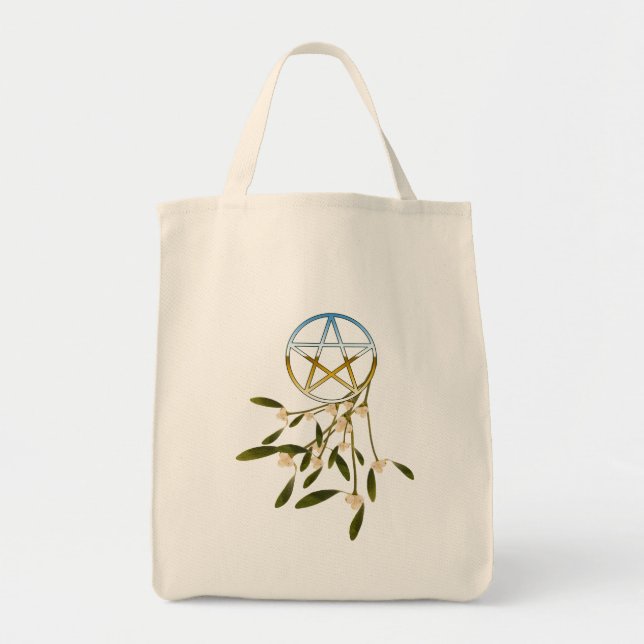 Tote Bag Pentacle avec gui (Devant)