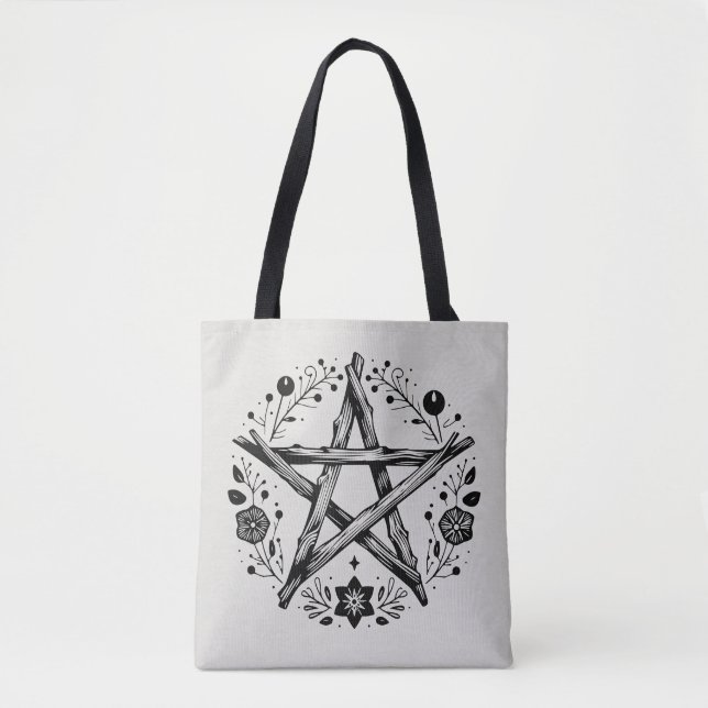 Tote Bag Pentacle Wiccan Pagan (Devant)