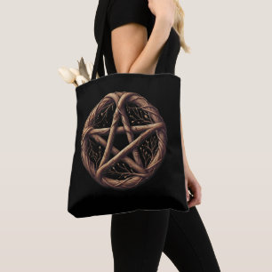 Tote Bag Pentagramme Wiccan en bois Twig N'importe quelle c