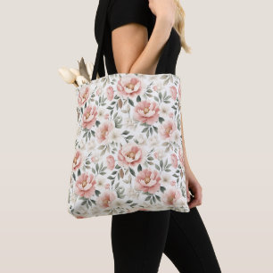 Tote Bag Peonées roses poussiéreuses