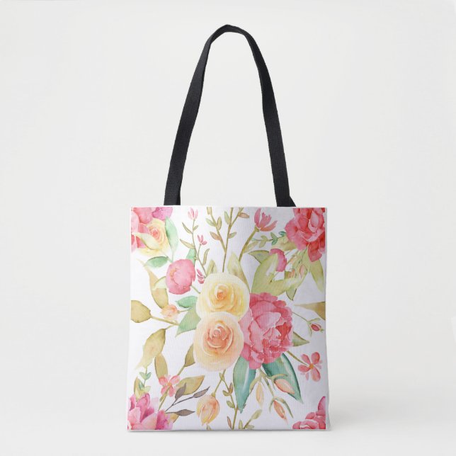 Tote Bag Peony et Rose (Devant)