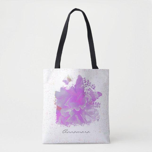Tote Bag *~* Peony rose Peony Peony Papillon Bébé AR3 (Devant)
