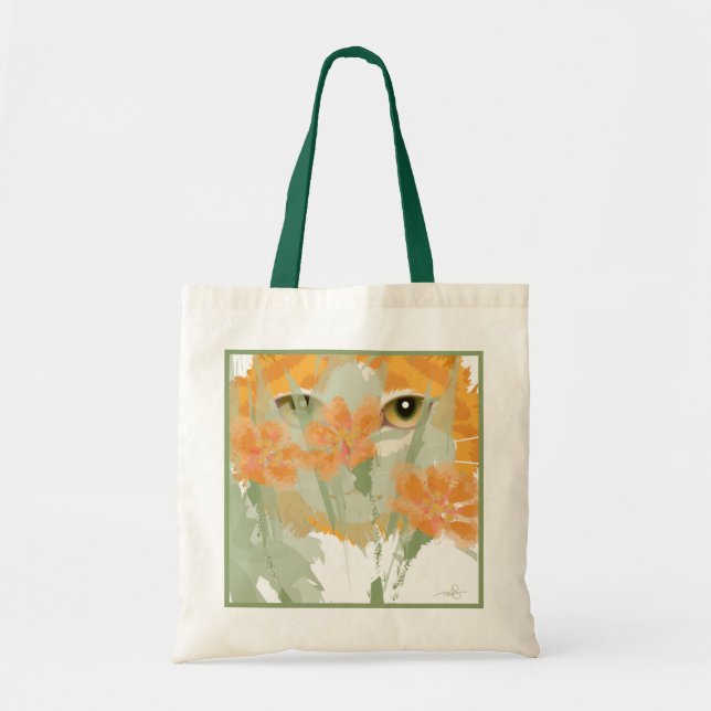 Tote Bag Peper de feuillage de chats orange (Devant)