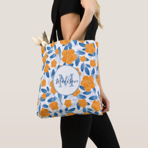 Tote Bag Pépites d'aquarelle et Motif Feuille