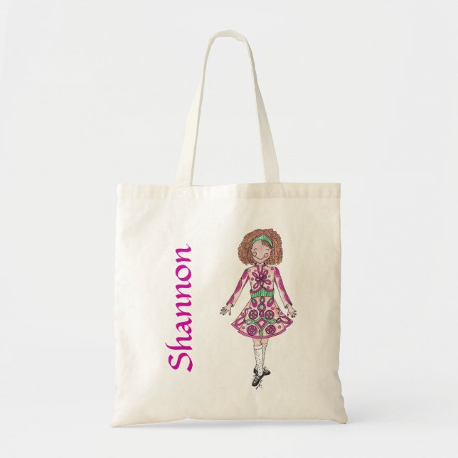 Tote Bag Peppermint Pink Irish Dancer Fourre-tout (Devant)