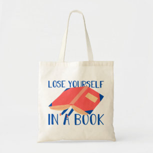 Tote Bag Perdez votre moi dans un livre Typographie