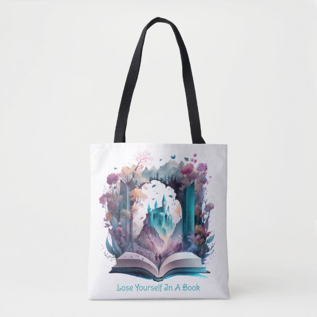 Tote Bag Perdez-Vous Dans Un Livre (Devant)