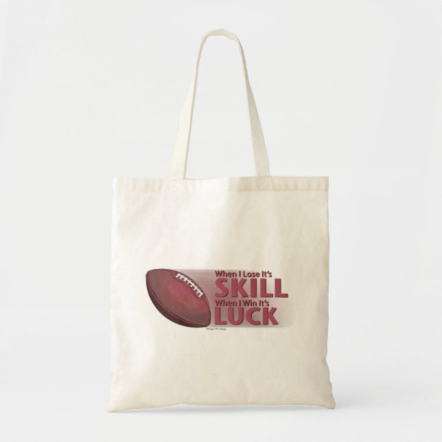 Tote Bag Perdre des compétences gagner la chance Football (Devant)