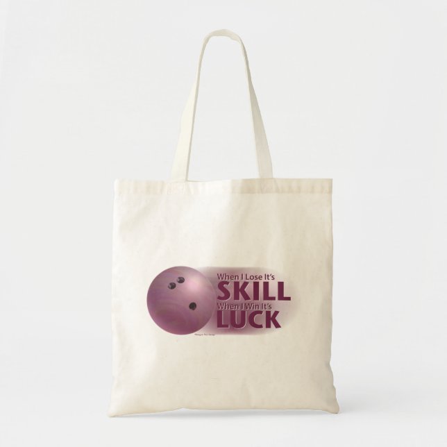 Tote Bag Perdre la compétence gagner la chance Bowling rose (Devant)