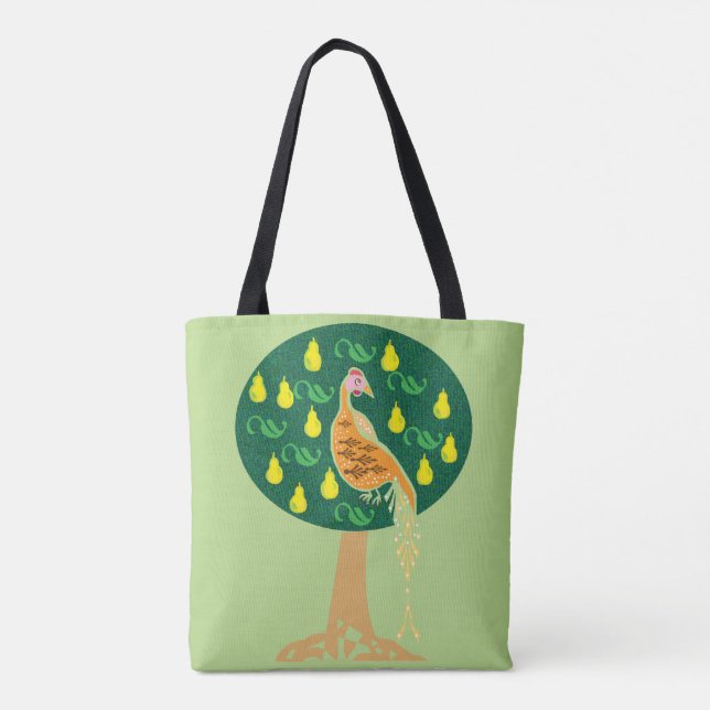 Tote Bag Perdrix dans un poirier (Dos)