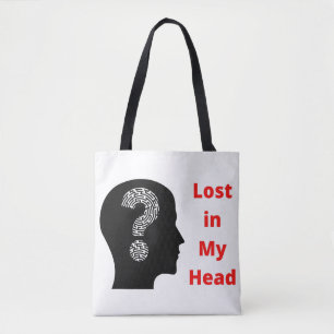 Tote Bag Perdu dans ma tête Fourre-tout tout-sur-impression