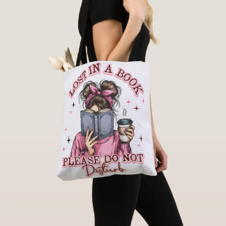 Tote Bag Perdu dans un livre...
