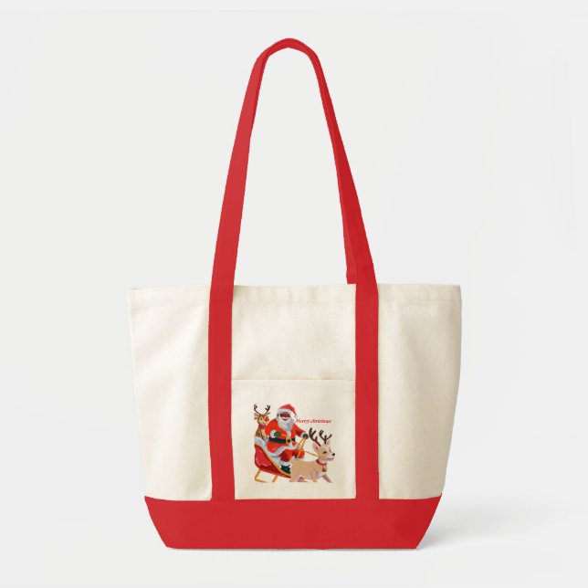 Tote Bag Père Noël afro-américain et ses amis (Devant)