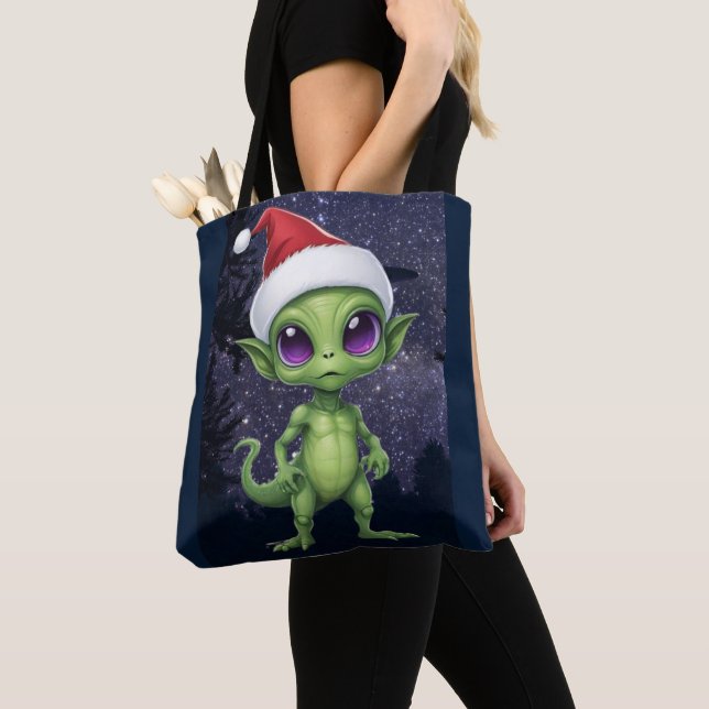 Tote Bag Père Noël Alien (De près)
