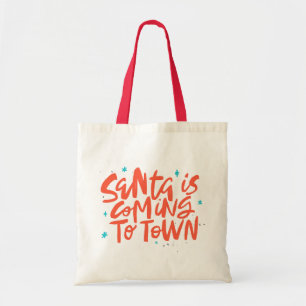 Tote Bag Père Noël arrive à Town Holiday Design