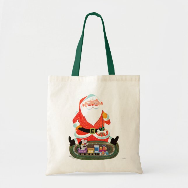 Tote Bag Père Noël avec le train (Devant)