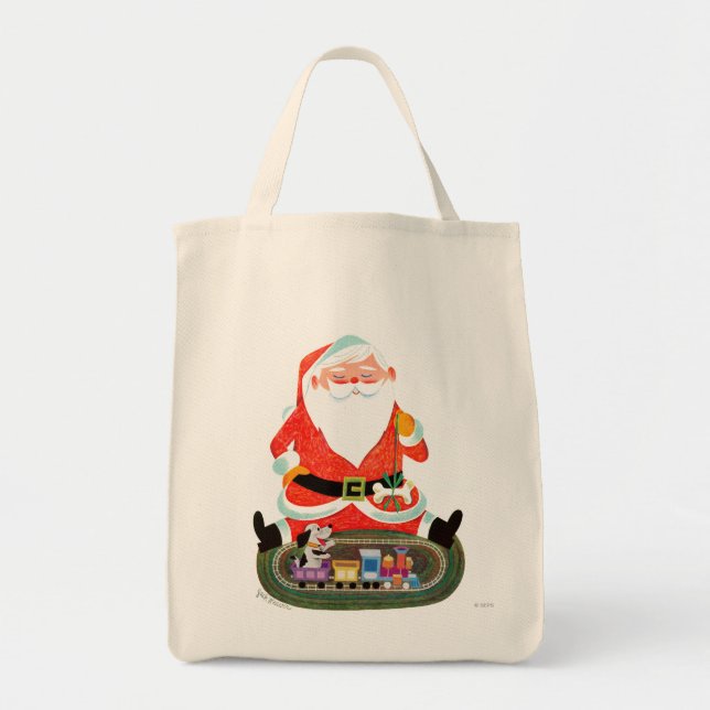Tote Bag Père Noël avec le train (Devant)
