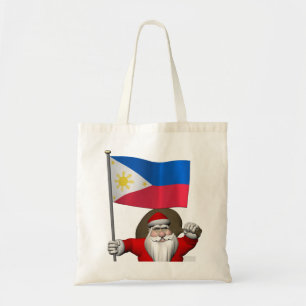 Tote Bag Père Noël Avec L'Enseigne Des Philippines