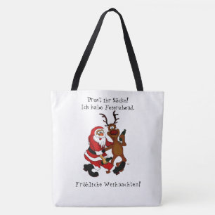 Tote Bag Père Noël avec orignal - Joyeux Noël