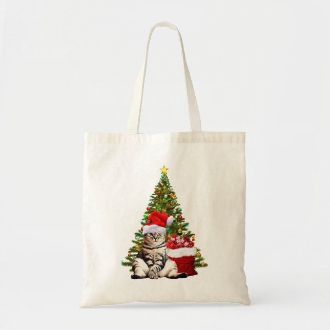 Tote Bag Père Noël Cat (Devant)