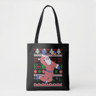 Tote Bag Père Noël de volley-ball Noël laid