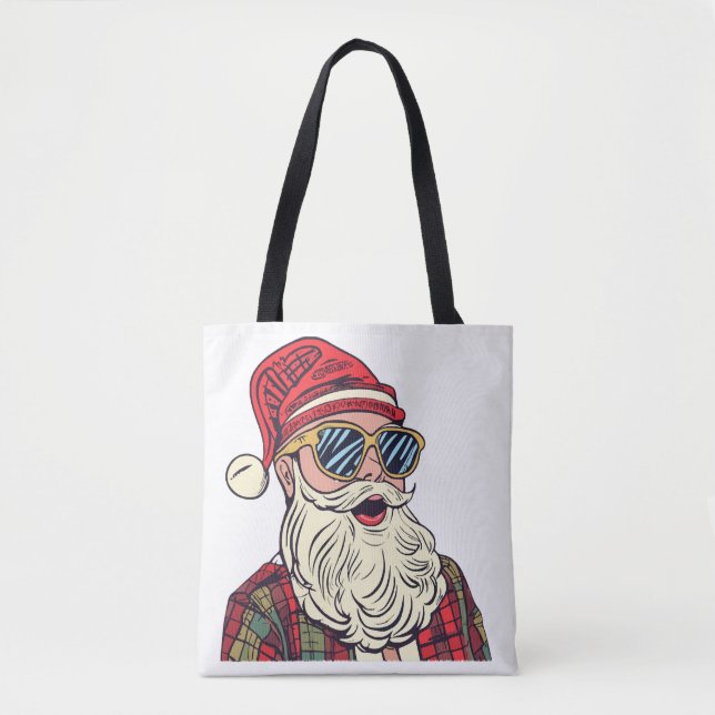 Tote Bag Père Noël - Drôle (Devant)