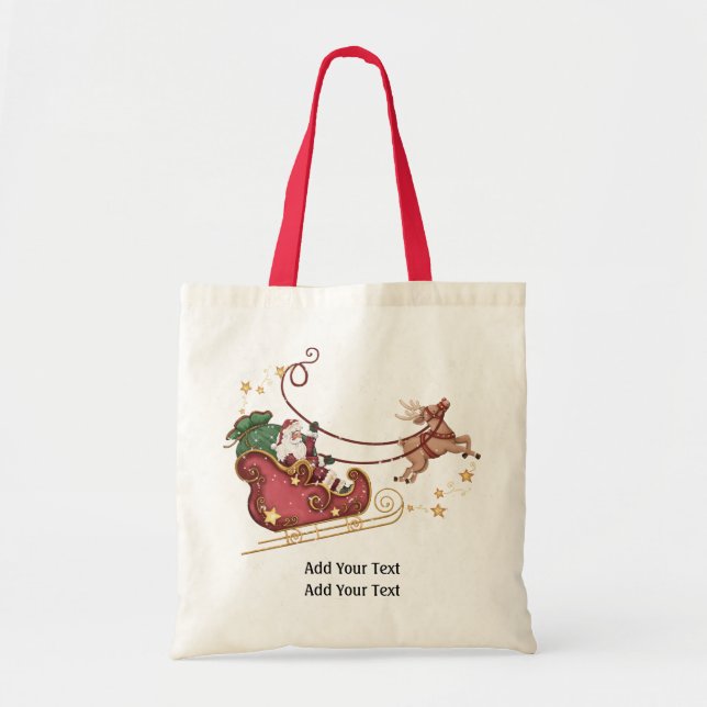 Tote Bag Père Noël et Reindeer Fourre-tout - SRF (Devant)