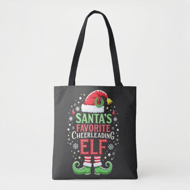 Tote Bag Père Noël Favori Cheerled Famille Elf Correspondan (Devant)