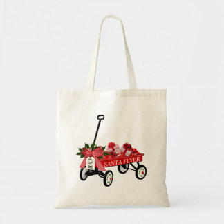 Tote Bag Père Noël Flyer Wagon présente une jolie Fourre-to