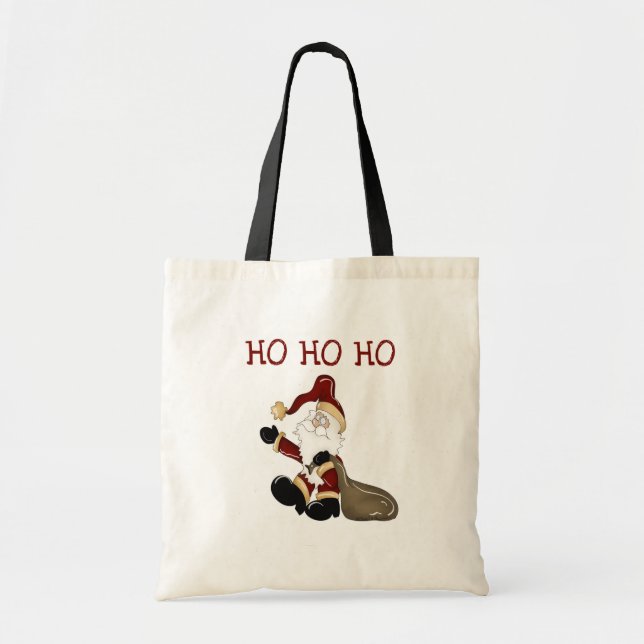 Tote Bag Père Noël HO HO HO HO Tshirts et cadeaux (Devant)