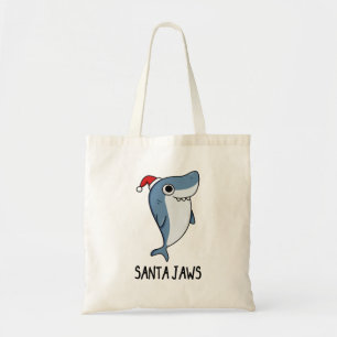 Tote Bag Père Noël Jaws Funny Shark Christmas Pun