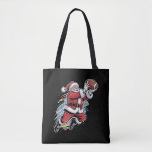 Tote Bag Père Noël jouant au football américain Noël