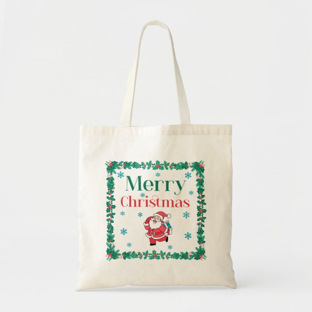 Tote Bag Père Noël Joyeux Noël (Devant)