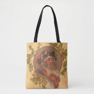 Tote Bag Père Noël Leyendecker Antique Victorien