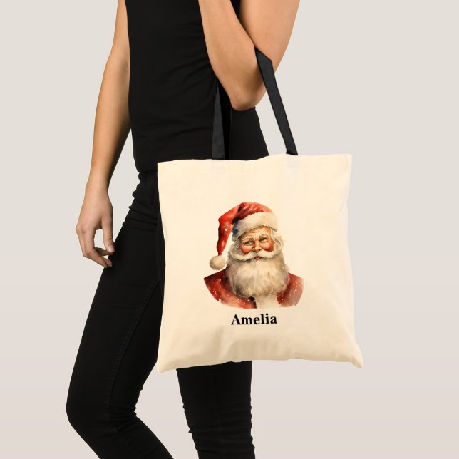 Tote Bag Père Noël Noël rétro de Noël (Devant (produit))