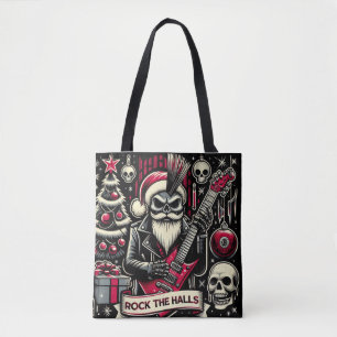 Tote Bag Père Noël rockeur