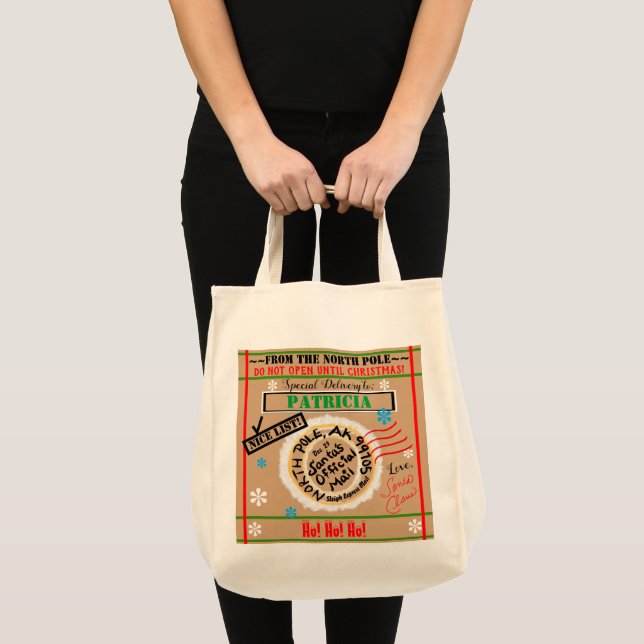Tote Bag Père Noël Sack Ne S'Ouvre Pas Avant Le NOM De Noël (Devant (produit))