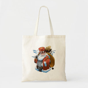 Tote Bag Père Noël Steampunk Noël Style Vintage