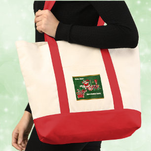 Tote Bag Père Noël sur les Sucres de canne de train Green G